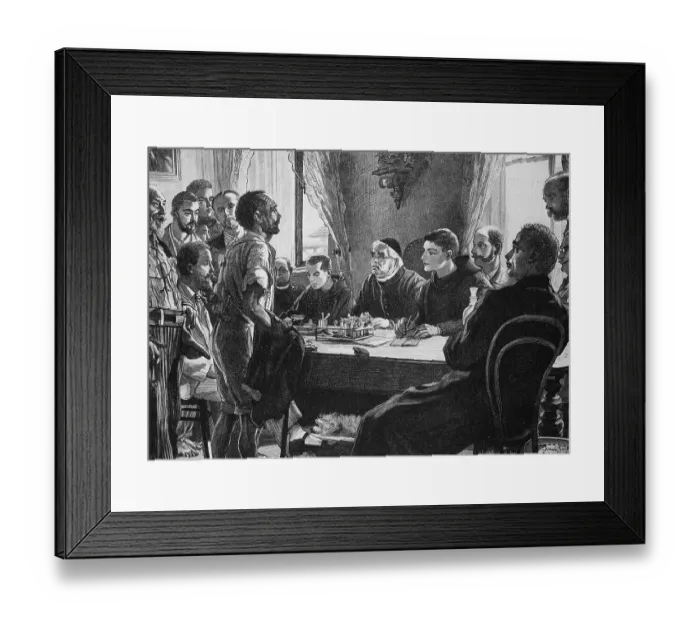 Framed Print : A consultation hour in the Sebastianeum, spa hotel, in Bad Woerishofen, Bavaria, Germany, 1880, Historic, digital reproduction of an original 19th century original, original date unknown Framed Print : A consultation hour in the Sebastianeum, spa hotel, in Bad Woerishofen, Bavaria, Germany, 1880, Historic, digital reproduction of an original 19th century original, original date unknown
