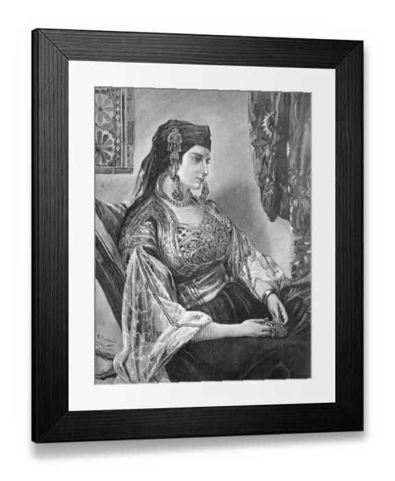 Framed Print : Jewish woman, noble Jewish woman in noble dress and with much jewellery, from Tangier, Morocco, Jewish woman, noble Jewish woman in noble dress and with much jewellery, from Tangier, Morocco, Historic, historical Framed Print : Jewish woman, noble Jewish woman in noble dress and with much jewellery, from Tangier, Morocco, Jewish woman, noble Jewish woman in noble dress and with much jewellery, from Tangier, Morocco, Historic, historical