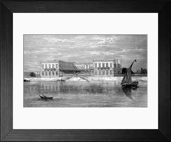Framed Print : The Gezireh Palace, Gezira Palace, Zamalek Palace is a guest house built between 1863 and 1868 by the German architect Julius Franz for high visitors of the Khedive Ismail Pasha, in Cairo, Egypt Framed Print : The Gezireh Palace, Gezira Palace, Zamalek Palace is a guest house built between 1863 and 1868 by the German architect Julius Franz for high visitors of the Khedive Ismail Pasha, in Cairo, Egypt