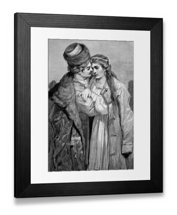 Framed Print : A bride and groom from Little Russia, today's Ukraine, Russia, in 1880, digitally restored reproduction of an original 19th-century original Framed Print : A bride and groom from Little Russia, today's Ukraine, Russia, in 1880, digitally restored reproduction of an original 19th-century original