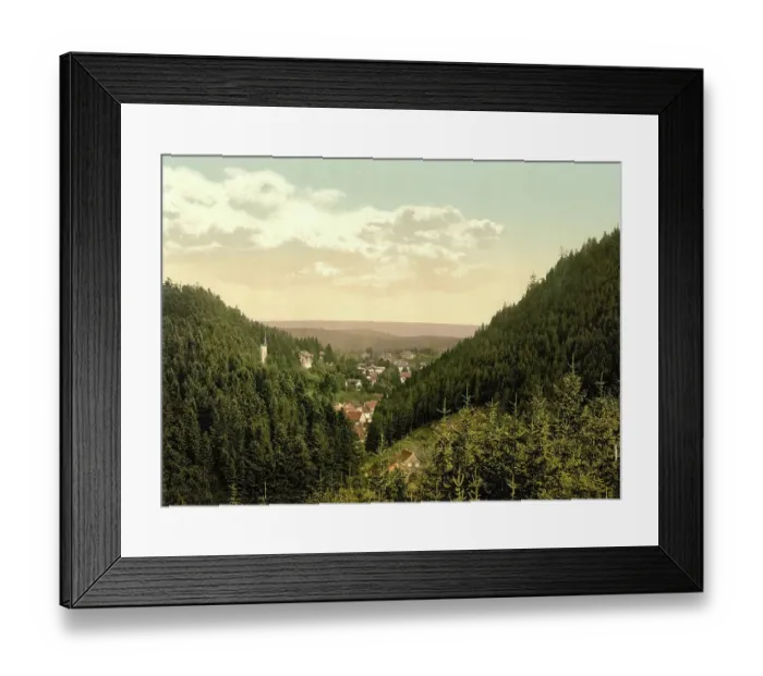 Framed Print : Der Kuehle Grund, Friedrichroda, Friedrichrhoda in Thuringia, Germany, Historic, digitally restored reproduction of a photochrome print from the 1890s Framed Print : Der Kuehle Grund, Friedrichroda, Friedrichrhoda in Thuringia, Germany, Historic, digitally restored reproduction of a photochrome print from the 1890s