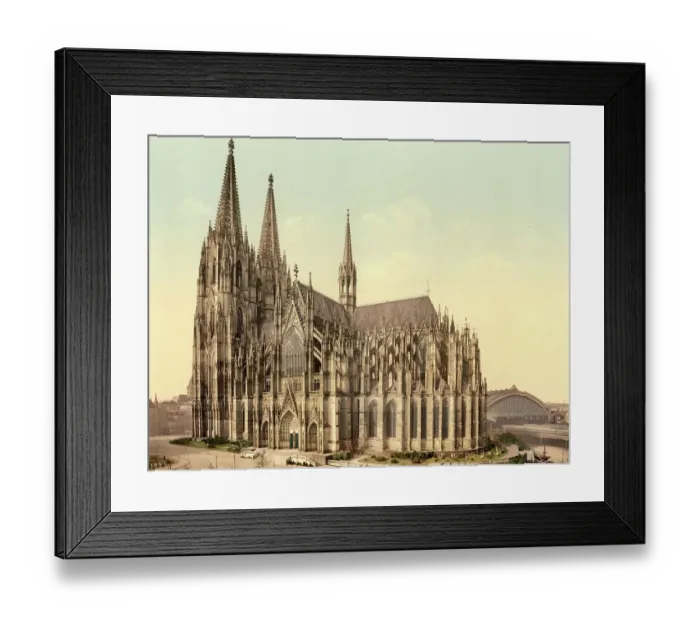 Framed Print : Cathedral in Cologne, North Rhine-Westphalia, Germany, Historic, digitally restored reproduction of a photochromic print from the 1890s Framed Print : Cathedral in Cologne, North Rhine-Westphalia, Germany, Historic, digitally restored reproduction of a photochromic print from the 1890s