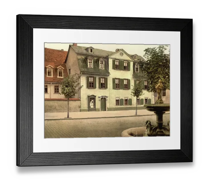 Framed Print : The House of Schiller in Weimar, Thuringia, Germany, Historic, digitally restored reproduction of a photochromic print from the 1890s Framed Print : The House of Schiller in Weimar, Thuringia, Germany, Historic, digitally restored reproduction of a photochromic print from the 1890s