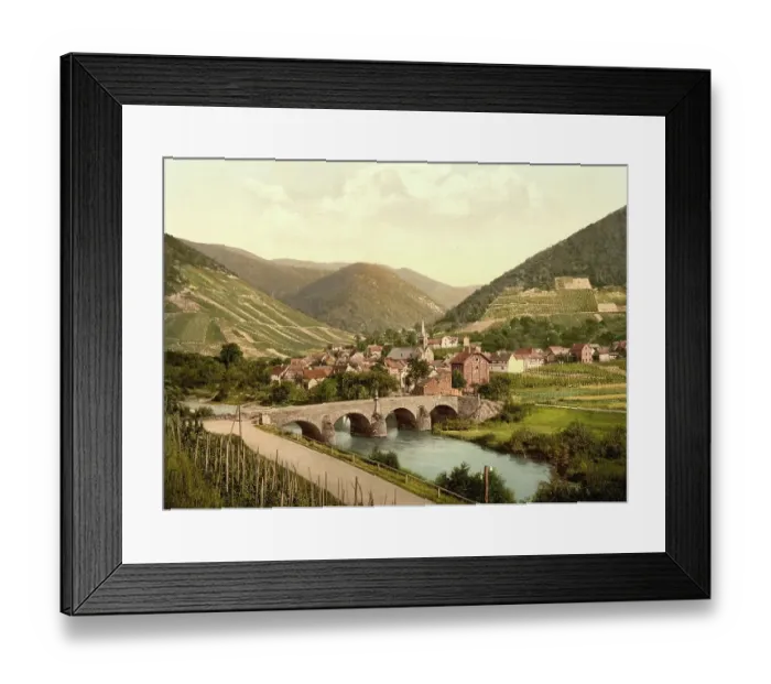 Framed Print : Rech im Ahrntal, Rhineland-Palatinate, Germany, Historic, digitally restored reproduction of a photochromic print from the 1890s Framed Print : Rech im Ahrntal, Rhineland-Palatinate, Germany, Historic, digitally restored reproduction of a photochromic print from the 1890s