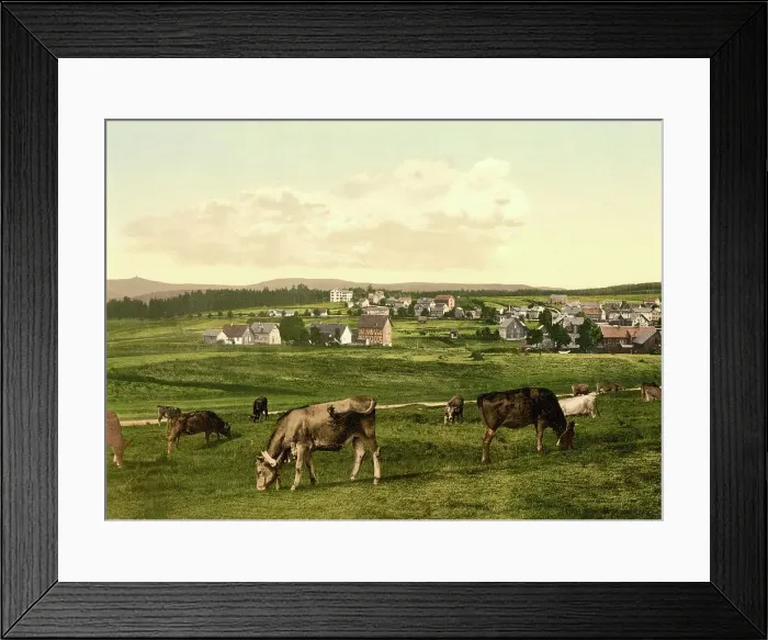Framed Print : Oberhof in Thuringia, Germany, Historic, digitally restored reproduction of a photochrome print from the 1890s Framed Print : Oberhof in Thuringia, Germany, Historic, digitally restored reproduction of a photochrome print from the 1890s