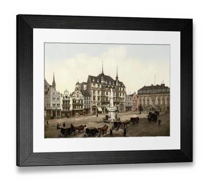 Framed Print : Bonn in North Rhine-Westphalia, Germany, Historic, digitally restored reproduction of a photochromic print from the 1890s Framed Print : Bonn in North Rhine-Westphalia, Germany, Historic, digitally restored reproduction of a photochromic print from the 1890s