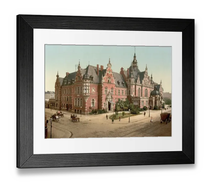 Framed Print : National Library in Leipzig in Saxony, Germany, Historic, digitally restored reproduction of a photochrome print from the 1890s Framed Print : National Library in Leipzig in Saxony, Germany, Historic, digitally restored reproduction of a photochrome print from the 1890s