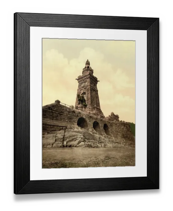Framed Print : The Kyffhaeuser Monument in Thuringia, Germany, Historic, digitally restored reproduction of a photochromic print from the 1890s Framed Print : The Kyffhaeuser Monument in Thuringia, Germany, Historic, digitally restored reproduction of a photochromic print from the 1890s