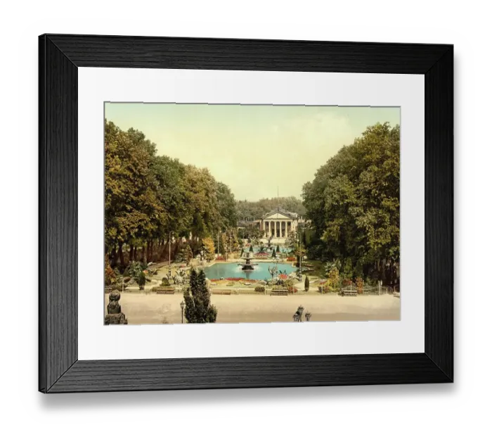 Framed Print : The spa hotel in Wiesbaden, Hesse, Germany, Historic, digitally restored reproduction of a photochrome print from the 1890s Framed Print : The spa hotel in Wiesbaden, Hesse, Germany, Historic, digitally restored reproduction of a photochrome print from the 1890s