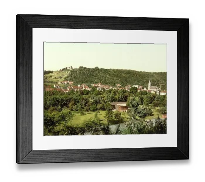 Framed Print : Bad Koesen in Saxony-Anhalt, Germany, Historic, digitally restored reproduction of a photochromic print from the 1890s Framed Print : Bad Koesen in Saxony-Anhalt, Germany, Historic, digitally restored reproduction of a photochromic print from the 1890s