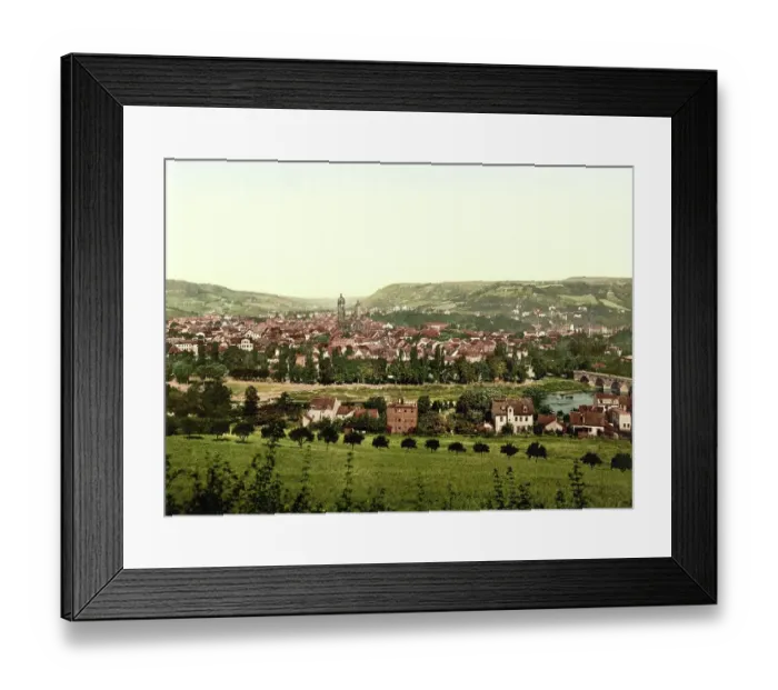 Framed Print : Jena in Thuringia, Germany, Historic, digitally restored reproduction of a photochromic print from the 1890s Framed Print : Jena in Thuringia, Germany, Historic, digitally restored reproduction of a photochromic print from the 1890s