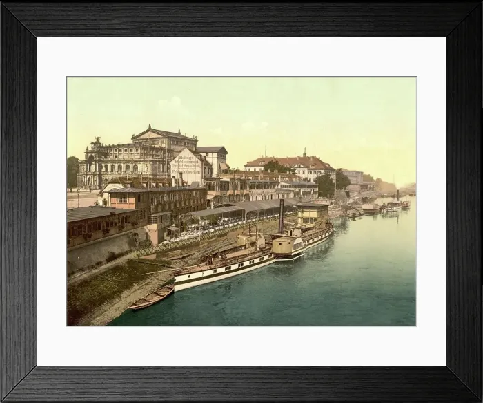 Framed Print : Helbigs Establishment in the Old Town on Dresden, Saxony, Germany, Historic, Photochrome print from the 1890s Framed Print : Helbigs Establishment in the Old Town on Dresden, Saxony, Germany, Historic, Photochrome print from the 1890s