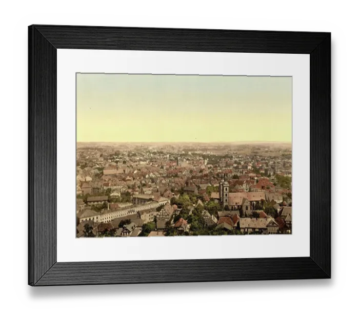 Framed Print : Bielefeld in North Rhine-Westphalia, Germany, Historical, Photochrome print from the 1890s Framed Print : Bielefeld in North Rhine-Westphalia, Germany, Historical, Photochrome print from the 1890s