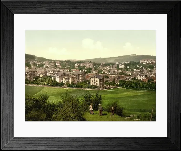 Framed Print : Friedrichrhoda, Friedrichroda in Thuringia, Germany, Historical, Photochrome print from the 1890s Framed Print : Friedrichrhoda, Friedrichroda in Thuringia, Germany, Historical, Photochrome print from the 1890s