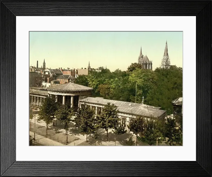 Framed Print : The Elisenbrunnen in Aachen, North Rhine-Westphalia, Germany, Historical, Photochrome print from the 1890s Framed Print : The Elisenbrunnen in Aachen, North Rhine-Westphalia, Germany, Historical, Photochrome print from the 1890s