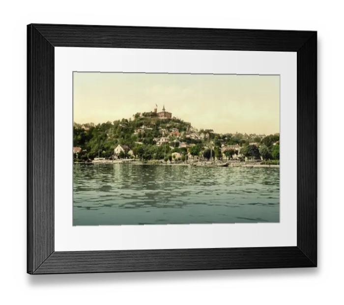 Framed Print : Blankenese with the Sullberg, Hamburg, Germany, Historic, Photochrome print from the 1890s Framed Print : Blankenese with the Sullberg, Hamburg, Germany, Historic, Photochrome print from the 1890s