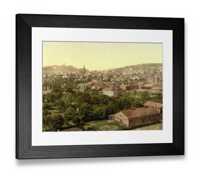Framed Print : Bielefeld in North Rhine-Westphalia, Germany, Historical, Photochrome print from the 1890s Framed Print : Bielefeld in North Rhine-Westphalia, Germany, Historical, Photochrome print from the 1890s