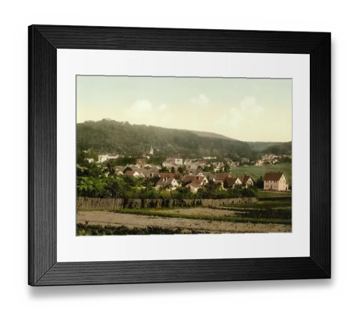 Framed Print : Bad Liebenstein in Thuringia, Germany, Historical, photochrome print from the 1890s Framed Print : Bad Liebenstein in Thuringia, Germany, Historical, photochrome print from the 1890s