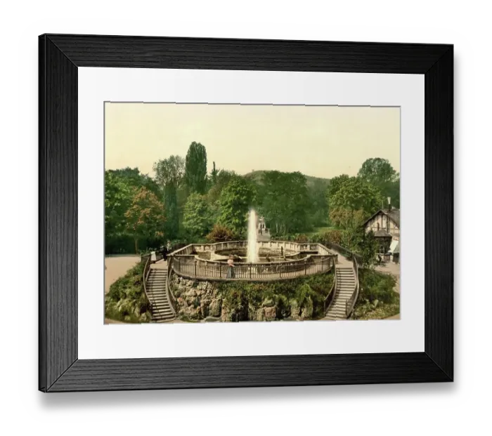 Framed Print : Bad Nauheim in Hesse, Germany, Historical, Photochrome print from the 1890s Framed Print : Bad Nauheim in Hesse, Germany, Historical, Photochrome print from the 1890s