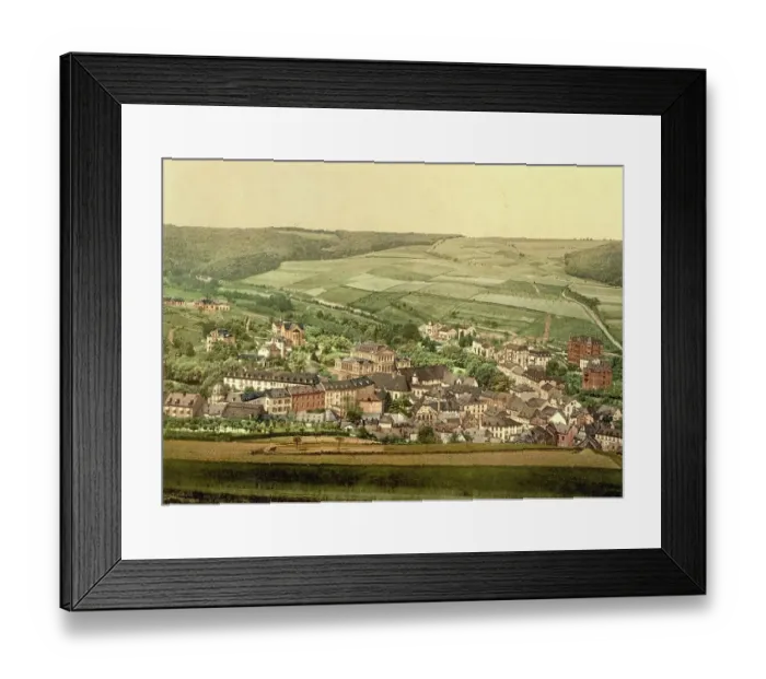 Framed Print : Bad Langenschwalbach, now Bad Schwalbach in Hesse, Germany, Historical, Photochrome print from the 1890s Framed Print : Bad Langenschwalbach, now Bad Schwalbach in Hesse, Germany, Historical, Photochrome print from the 1890s