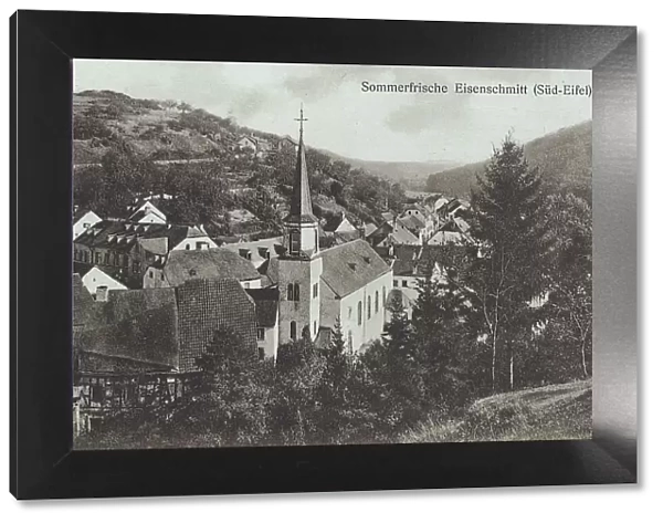 Eisenschmitt in the southern Eifel, district of Bernkastel-Wittlich in Rhineland-Palatinate, Germany, view from around 1910, digital reproduction of a historical postcard, from that time, exact date unknown