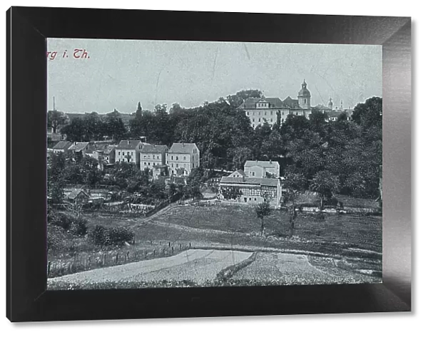 Eisenberg in Thuringia, Thuringia, Germany, view around ca 1910, digital reproduction of a historical postcard, from that time, exact date unknown