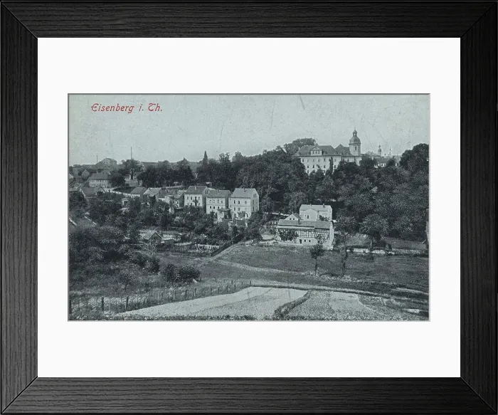 Framed Print : Eisenberg in Thuringia, Thuringia, Germany, view around ca 1910, digital reproduction of a historical postcard, from that time, exact date unknown Framed Print : Eisenberg in Thuringia, Thuringia, Germany, view around ca 1910, digital reproduction of a historical postcard, from that time, exact date unknown