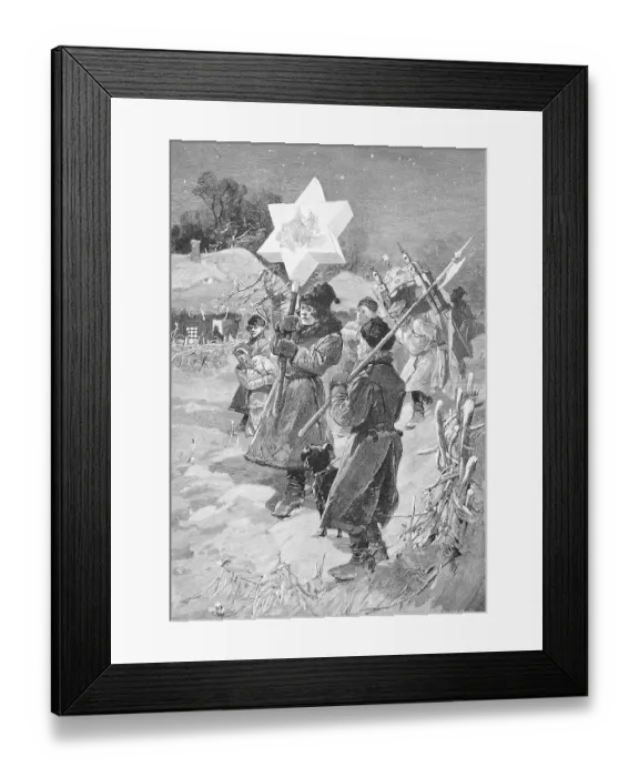Framed Print : Historical illustration of a Christmas tradition in Podolia or Podilia, Podolia, a historical region in Eastern Europe, Russia, Historical, digitally restored reproduction of an original 19th century artwork, exact original date unknown Framed Print : Historical illustration of a Christmas tradition in Podolia or Podilia, Podolia, a historical region in Eastern Europe, Russia, Historical, digitally restored reproduction of an original 19th century artwork, exact original date unknown