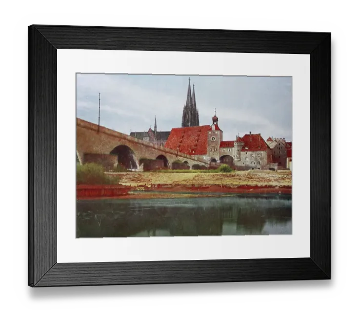 Framed Print : Historical photo around 1880 of Regensburg, Bavaria, Germany, historical, digitally restored reproduction of a 19th century original Framed Print : Historical photo around 1880 of Regensburg, Bavaria, Germany, historical, digitally restored reproduction of a 19th century original