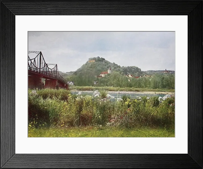 Framed Print : Historical photo around 1880 of Donaustauf, Bavaria, Germany, historical, digitally restored reproduction of a 19th century original Framed Print : Historical photo around 1880 of Donaustauf, Bavaria, Germany, historical, digitally restored reproduction of a 19th century original