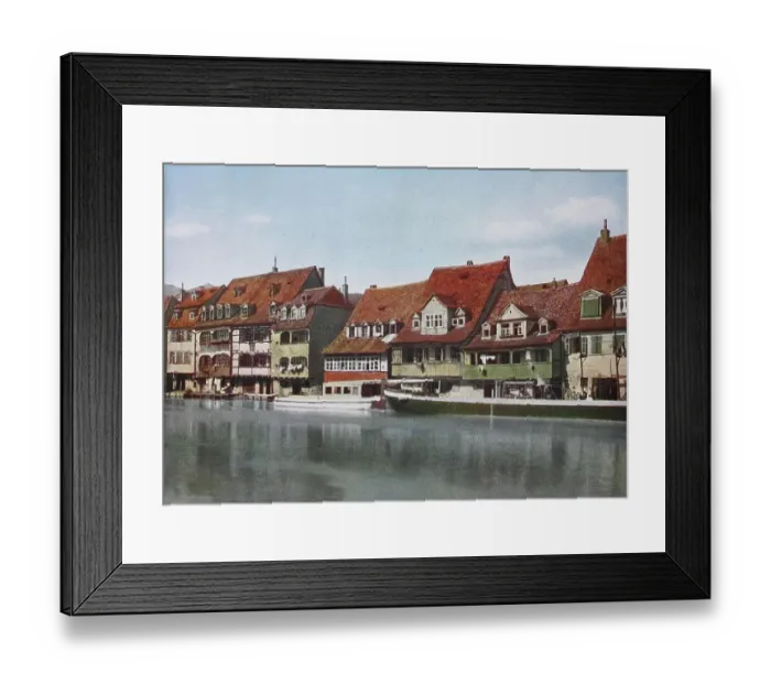 Framed Print : Historical photo around 1880 of the old town of Bamberg, Bavaria, Germany, historical, digitally restored reproduction of a 19th century original Framed Print : Historical photo around 1880 of the old town of Bamberg, Bavaria, Germany, historical, digitally restored reproduction of a 19th century original