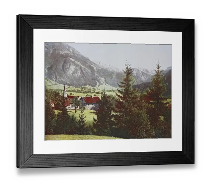 Framed Print : Historical photo around 1880 of Hindelang, Bavaria, Germany, historical, digitally restored reproduction of a 19th century original Framed Print : Historical photo around 1880 of Hindelang, Bavaria, Germany, historical, digitally restored reproduction of a 19th century original