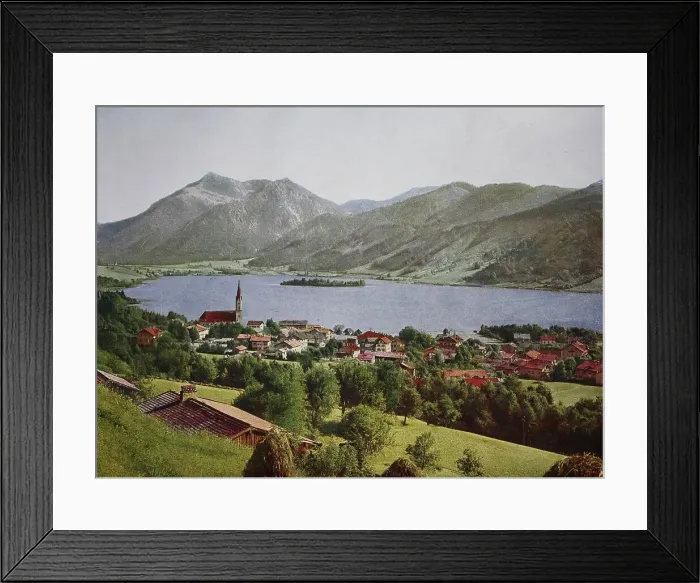 Framed Print : Historical photo around 1880 of Schliersee, Bavaria, Germany, historical, digitally restored reproduction of a 19th century original Framed Print : Historical photo around 1880 of Schliersee, Bavaria, Germany, historical, digitally restored reproduction of a 19th century original