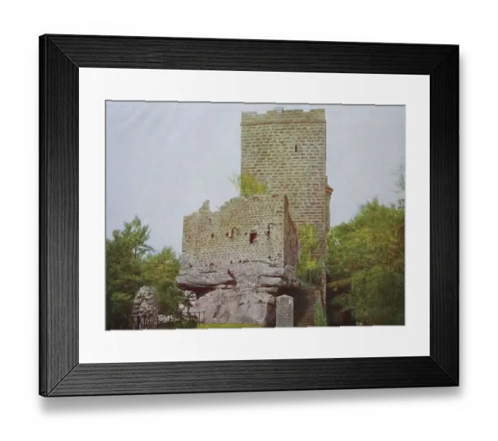 Framed Print : Historical photo around 1880 of Trifels Castle in the Palatinate, Germany, historical, digitally restored reproduction of a 19th century original Framed Print : Historical photo around 1880 of Trifels Castle in the Palatinate, Germany, historical, digitally restored reproduction of a 19th century original