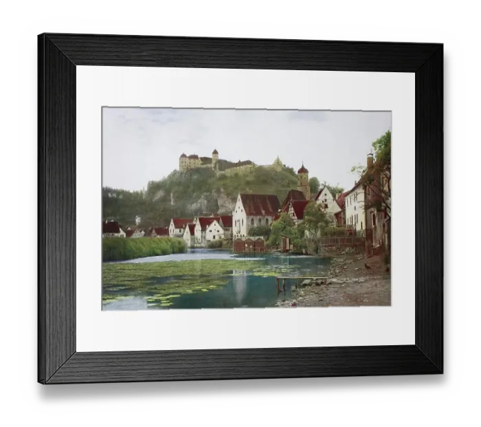 Framed Print : Historical photo around 1880 of Harburg an der Woernitz, Bavaria, Germany, historical, digitally restored reproduction of a 19th century original Framed Print : Historical photo around 1880 of Harburg an der Woernitz, Bavaria, Germany, historical, digitally restored reproduction of a 19th century original