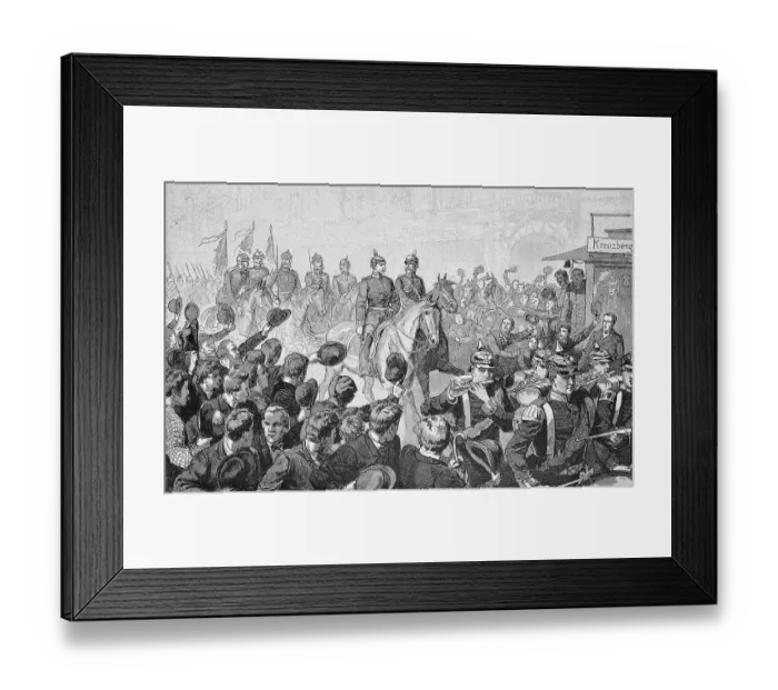 Framed Print : The brigade commander Kronprinz Wilhelm comes home from military exercises, Germany, historical, digitally restored reproduction of a 19th century original Framed Print : The brigade commander Kronprinz Wilhelm comes home from military exercises, Germany, historical, digitally restored reproduction of a 19th century original