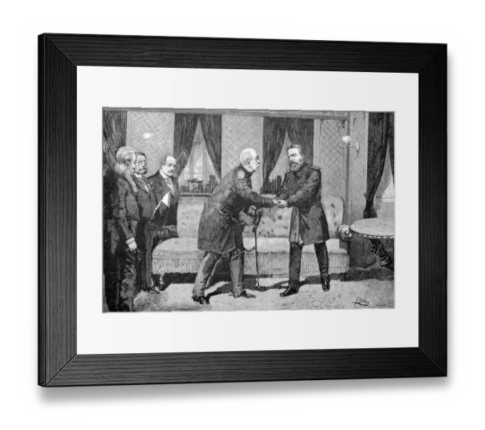 Framed Print : The Meeting of Emperor Frederick III and Prince Bismarck, Otto Eduard Leopold, Prince von Bismarck, in Leipzig on 11 March 1888, Germany, historical, digitally restored reproduction of a 19th century original Framed Print : The Meeting of Emperor Frederick III and Prince Bismarck, Otto Eduard Leopold, Prince von Bismarck, in Leipzig on 11 March 1888, Germany, historical, digitally restored reproduction of a 19th century original