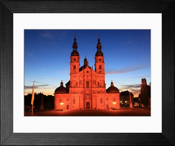 Framed Print : Evening, Illumination, Dom St. Salvator zu Fulda, High Cathedral of Fulda, Cathedral Church of the Diocese of Fulda and Church of the Holy Sepulchre of St. Boniface, Fulda, Hesse, Germany Framed Print : Evening, Illumination, Dom St. Salvator zu Fulda, High Cathedral of Fulda, Cathedral Church of the Diocese of Fulda and Church of the Holy Sepulchre of St. Boniface, Fulda, Hesse, Germany