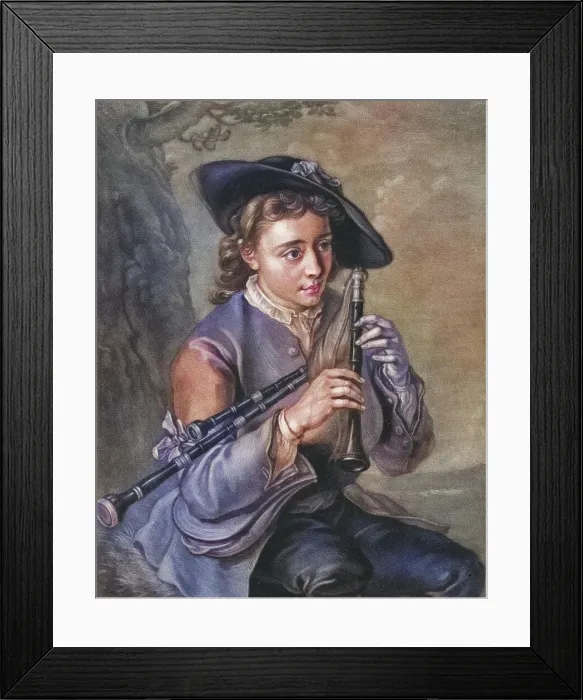 Framed Print : Young man with several flutes, musician, musician, 1770, France, Historical, digitally restored reproduction of a historical original Framed Print : Young man with several flutes, musician, musician, 1770, France, Historical, digitally restored reproduction of a historical original