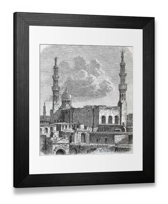 Framed Print : The Great Mosque of Damiette in 1880, a port city and capital of the Egyptian governorate of the same name, Damiette, on the Mediterranean Sea and the Nile Delta, Egypt, Historic, digitally restored reproduction of a 19th century original Framed Print : The Great Mosque of Damiette in 1880, a port city and capital of the Egyptian governorate of the same name, Damiette, on the Mediterranean Sea and the Nile Delta, Egypt, Historic, digitally restored reproduction of a 19th century original