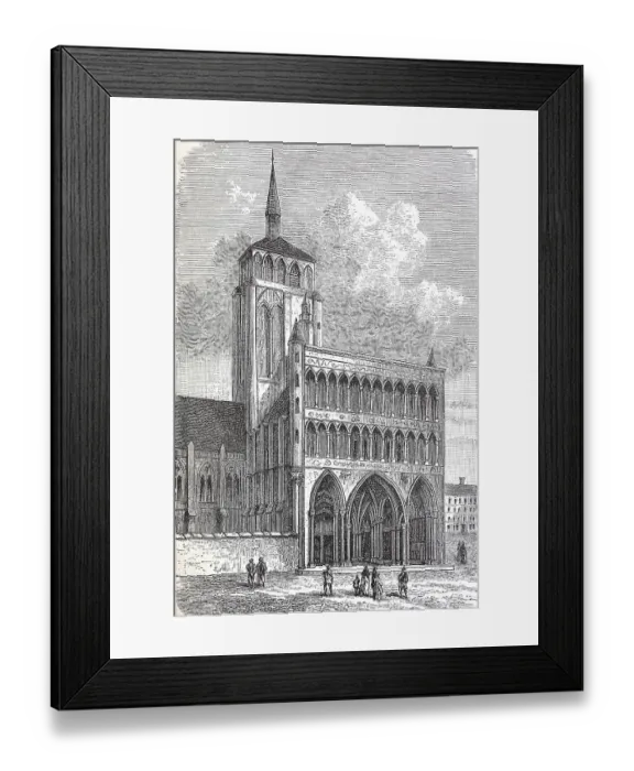 Framed Print : Notre-Dame de Dijon, a Gothic church in Dijon, here in 1880, France, Historic, digitally restored reproduction of a 19th century original, exact original date unknown Framed Print : Notre-Dame de Dijon, a Gothic church in Dijon, here in 1880, France, Historic, digitally restored reproduction of a 19th century original, exact original date unknown