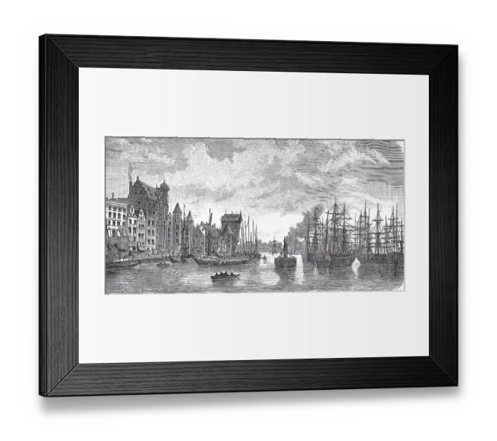 Framed Print : The Long Bridge in Gdansk, Gdansk, in 1882, Poland, Historic, digitally restored reproduction of a 19th century original, exact original date unknown Framed Print : The Long Bridge in Gdansk, Gdansk, in 1882, Poland, Historic, digitally restored reproduction of a 19th century original, exact original date unknown