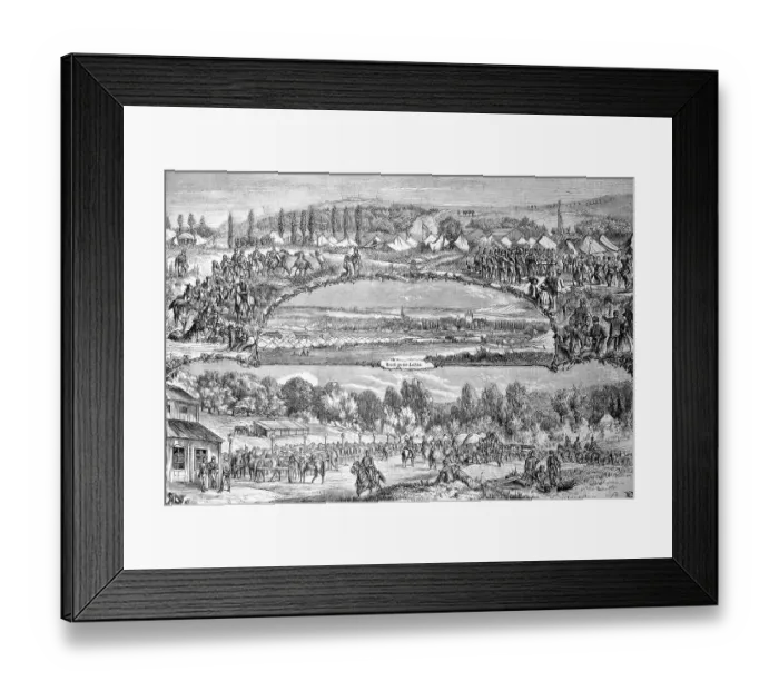 Framed Print : The Austrian Military Camp near Bruck an der Leitha, Austria, Historic, digitally restored reproduction of an original 19th century painting, exact original date unknown Framed Print : The Austrian Military Camp near Bruck an der Leitha, Austria, Historic, digitally restored reproduction of an original 19th century painting, exact original date unknown