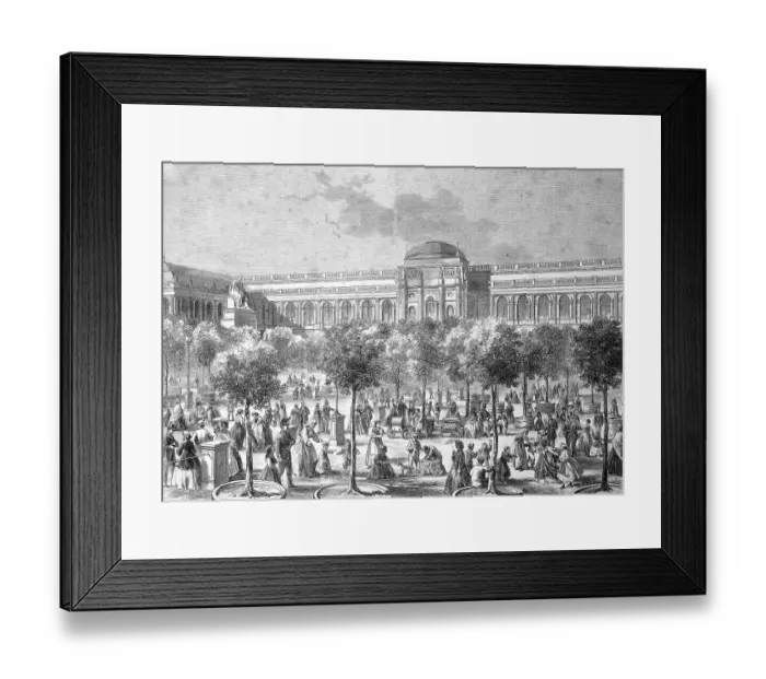 Framed Print : The Dresden Zwinger, a palace in the German city of Dresden, here on a Sunday afternoon with many strollers under the orange trees, Germany, Historic, digitally restored reproduction of an original 19th century painting Framed Print : The Dresden Zwinger, a palace in the German city of Dresden, here on a Sunday afternoon with many strollers under the orange trees, Germany, Historic, digitally restored reproduction of an original 19th century painting