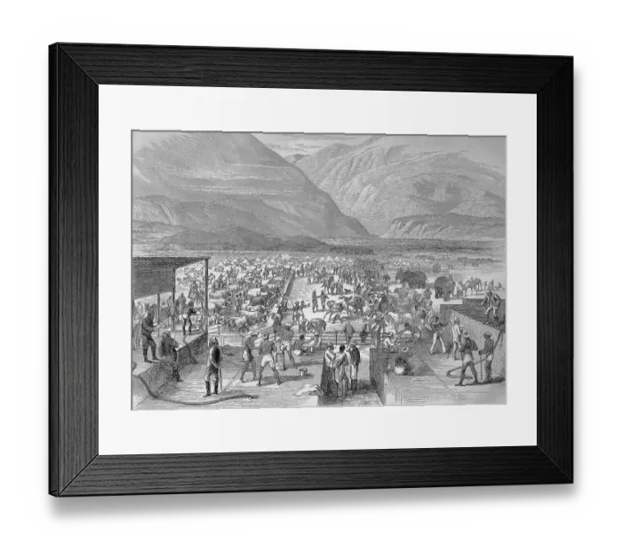 Framed Print : Abyssinian Expedition of 1868, British troops at the waterhole in Zulla, Zula, Ethiopia, Abyssinia, Historic, digitally restored reproduction of an original 19th century print, exact original date unknown Framed Print : Abyssinian Expedition of 1868, British troops at the waterhole in Zulla, Zula, Ethiopia, Abyssinia, Historic, digitally restored reproduction of an original 19th century print, exact original date unknown