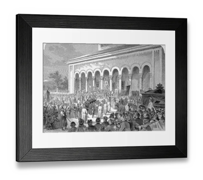 Framed Print : The Funeral of King Ludwig in Munich, Bavaria, Germany, Ludwig I. Ludwig I. 1786, 1868, was King of Bavaria, Historic, digitally restored reproduction of an original 19th century artwork, exact original date not known Framed Print : The Funeral of King Ludwig in Munich, Bavaria, Germany, Ludwig I. Ludwig I. 1786, 1868, was King of Bavaria, Historic, digitally restored reproduction of an original 19th century artwork, exact original date not known