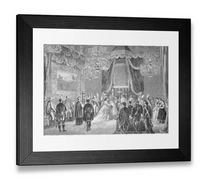 Framed Print : Christening of the newborn Archduchess of Austria in the village of Ofen, Austria, Marie Therese of Austria, Historic, digitally restored reproduction of an original 19th-century artwork, exact original date unknown Framed Print : Christening of the newborn Archduchess of Austria in the village of Ofen, Austria, Marie Therese of Austria, Historic, digitally restored reproduction of an original 19th-century artwork, exact original date unknown