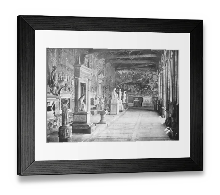Framed Print : Historic photograph (ca 1880) of Pisa, The Campo Santo, also known as Camposanto Monumentale, monumental cemetery or Camposanto Vecchio, Tuscany, Italy, Historic, digitally restored reproduction of a 19th century original Framed Print : Historic photograph (ca 1880) of Pisa, The Campo Santo, also known as Camposanto Monumentale, monumental cemetery or Camposanto Vecchio, Tuscany, Italy, Historic, digitally restored reproduction of a 19th century original