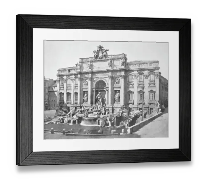 Framed Print : Historical photo (ca 1880) of the Trevi Fountain, Fontana di Trevi, a fountain in the Trevi district in Rome, Italy, designed by the Italian architect Nicola Salvi and completed by Pietro Bracci, Historical, digitally restored reproduction of a 19th Framed Print : Historical photo (ca 1880) of the Trevi Fountain, Fontana di Trevi, a fountain in the Trevi district in Rome, Italy, designed by the Italian architect Nicola Salvi and completed by Pietro Bracci, Historical, digitally restored reproduction of a 19th