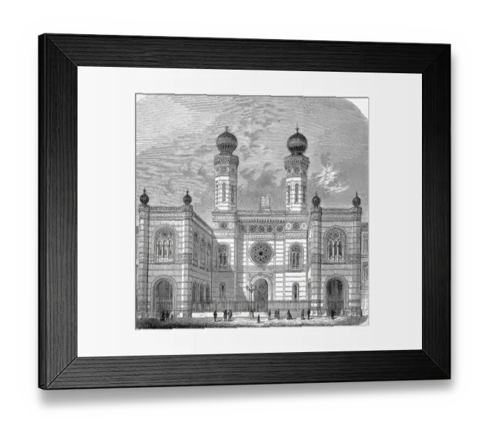 Framed Print : The Dohany Street Synagogue, also Great Synagogue or Tobacco Alley, c. 1885, is a historic building in Erzsebetvaros, the 7th district of Budapest, Hungary, Historic, digitally restored reproduction of a 19th century original Framed Print : The Dohany Street Synagogue, also Great Synagogue or Tobacco Alley, c. 1885, is a historic building in Erzsebetvaros, the 7th district of Budapest, Hungary, Historic, digitally restored reproduction of a 19th century original
